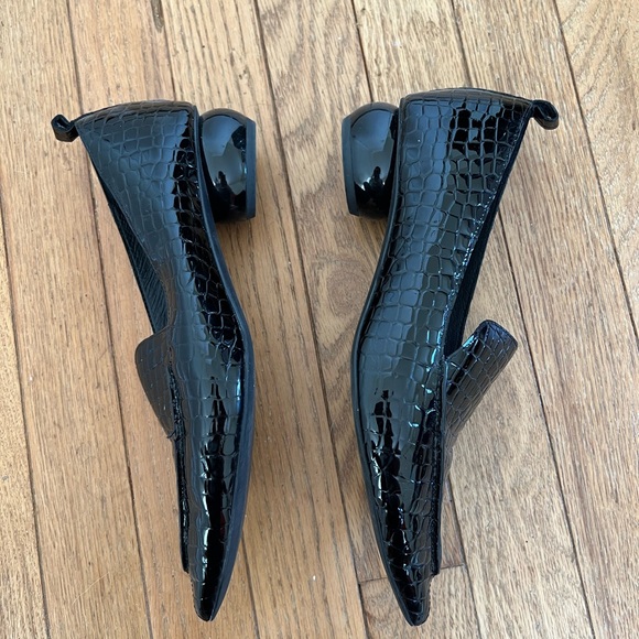 Jeffrey Campbell Shiny Black Croc Loafers - Picture 4 of 4